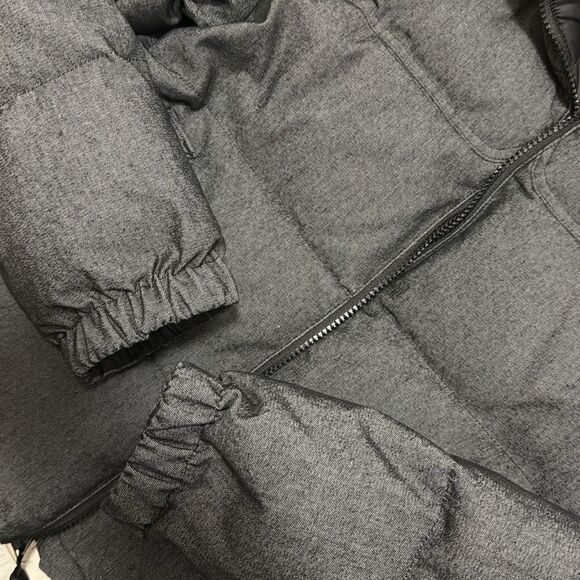 New The North Face XS black denim reversible Nuptse - Picture 4 of 6